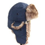 Russian Furr lined winter Bomber Hat Thermal & Wool Beanies  