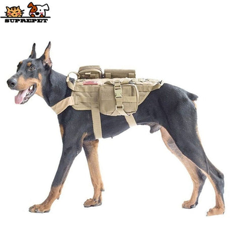 S M L XL Dog Harness Vest with Molle packs Dog Stuff  