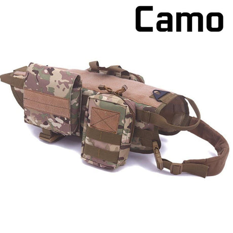 S M L XL Dog Harness Vest with Molle packs Dog Stuff BushLine Camo S