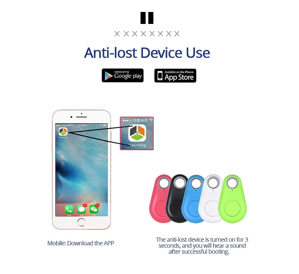 Smart Bluetooth Mini GPS Tracker Anti-Theft Security & Safety  