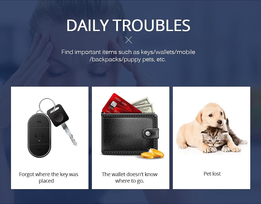 Smart Bluetooth Mini GPS Tracker Anti-Theft Security & Safety  