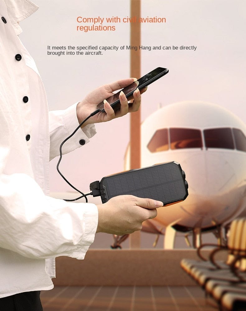 Solar Charger Power Bank 33500mAh Wireless Fast Charging solar power  BushLine