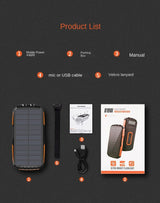 Solar Charger Power Bank 33500mAh Wireless Fast Charging solar power  BushLine