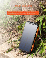 Solar Charger Power Bank 33500mAh Wireless Fast Charging solar power  BushLine