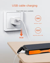 Solar Charger Power Bank 33500mAh Wireless Fast Charging solar power  BushLine