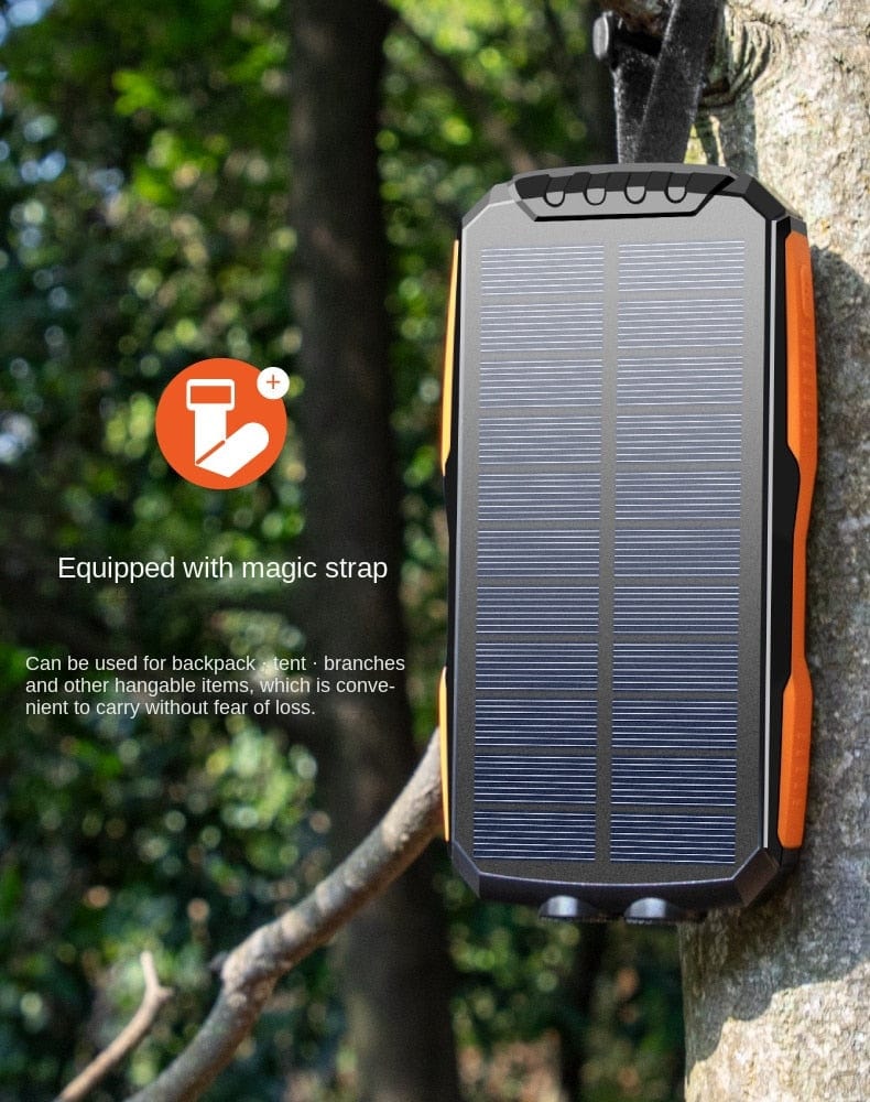 Solar Charger Power Bank 33500mAh Wireless Fast Charging solar power  BushLine