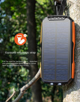 Solar Charger Power Bank 33500mAh Wireless Fast Charging solar power  BushLine