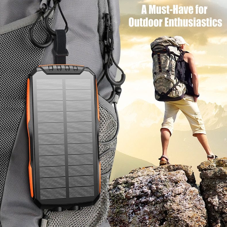 Solar Charger Power Bank 33500mAh Wireless Fast Charging solar power BushLine 33500 mAh