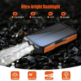 Solar Charger Power Bank 33500mAh Wireless Fast Charging solar power  BushLine