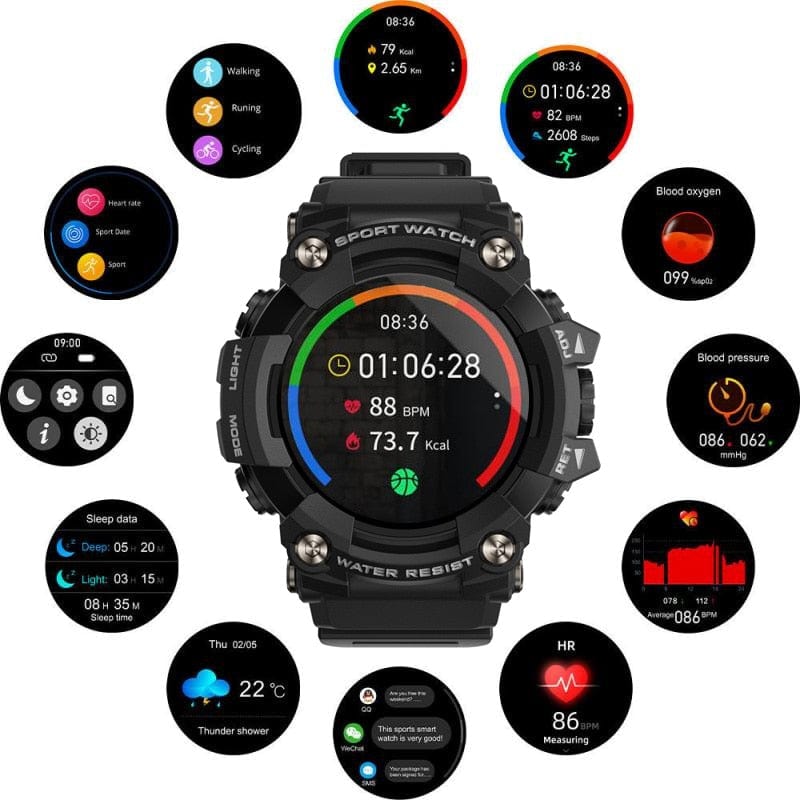 T6 Smart Watch Waterproof iOS Android Watchs  BushLine