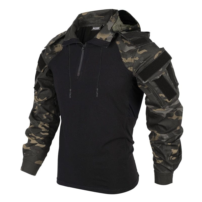 Tactical Adventure Long Sleeve Shirt Outdoor Shirts & Tops BushLine CP Blcak S