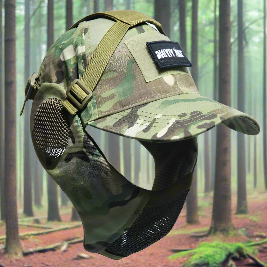 Collapsible Mask Foldable Tactical Mesh Mask with Cap - Durable & Lightweight – BushLine ...