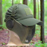Tactical Foldable Mesh Mask with Cap tactical caps BushLine GREEN