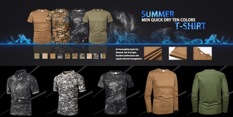 Tee Shirt - Fast Dry & Breathable tacticle clothing  
