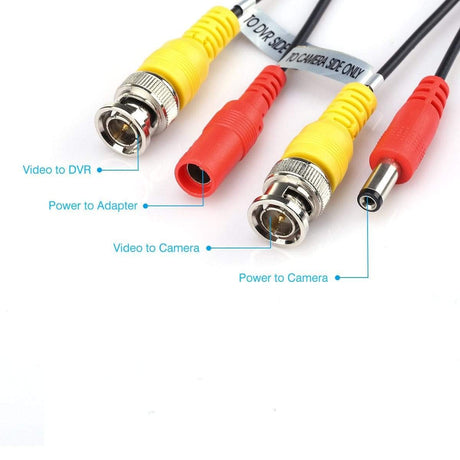 Universal 10m to 60m CCTV Camera Cables Security Cameras  