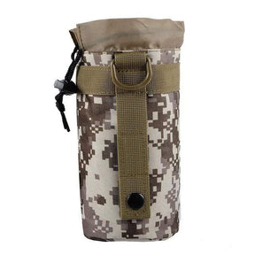 Digi desert digital pouch, rear view with tan drawstring collar and cord lock