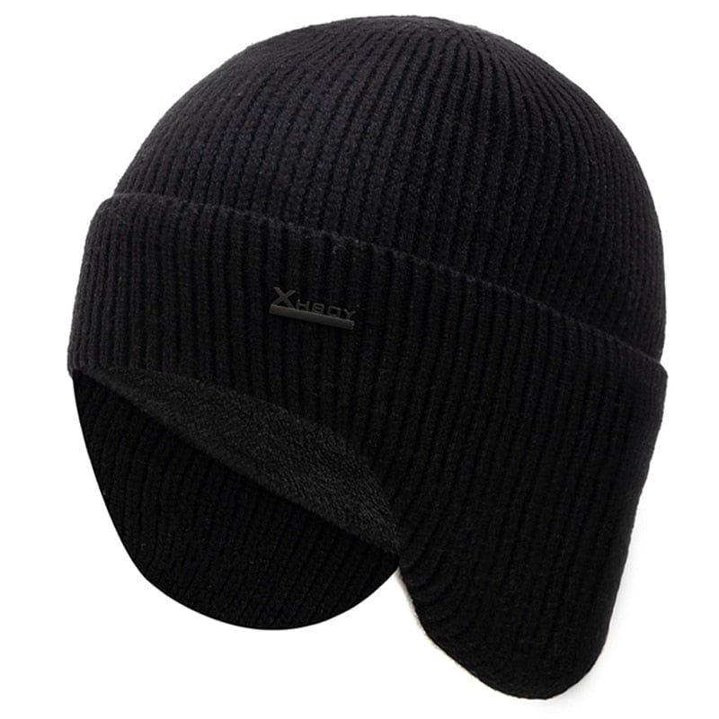 Warm up Wool Beanie with Earflaps Thermal & Wool Beanies  