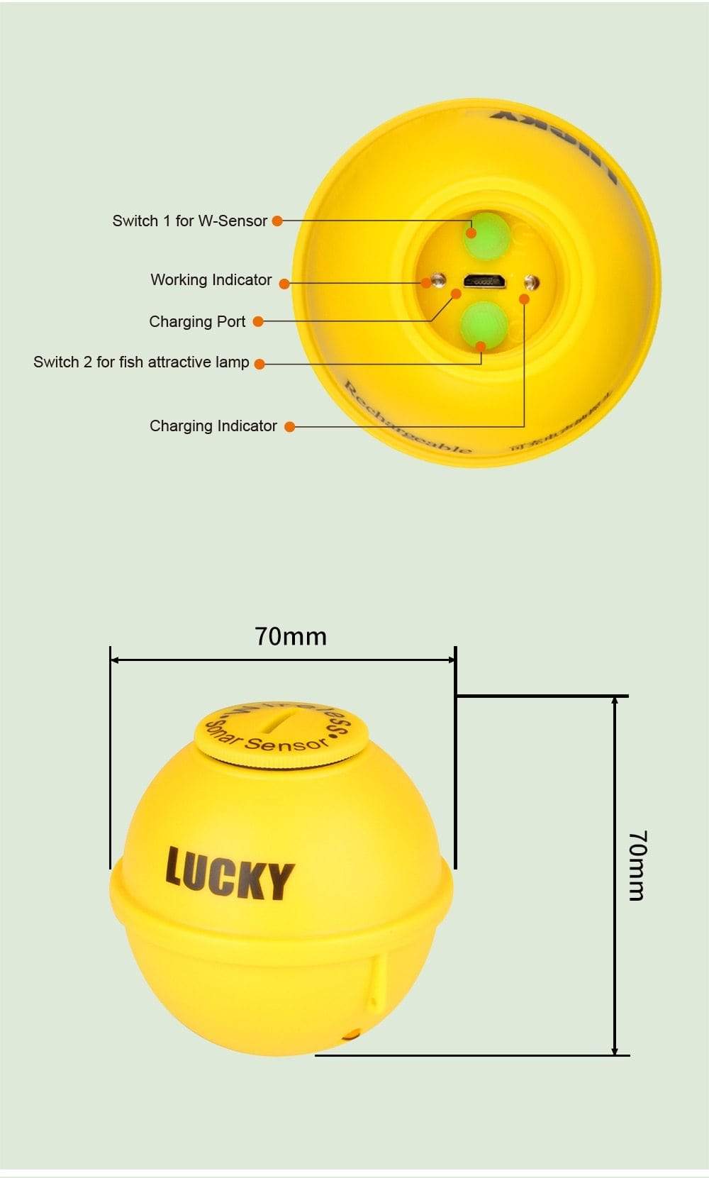 Wireless Fish Finder Sonar 45 meters | BushLine Australia marine  BushLine