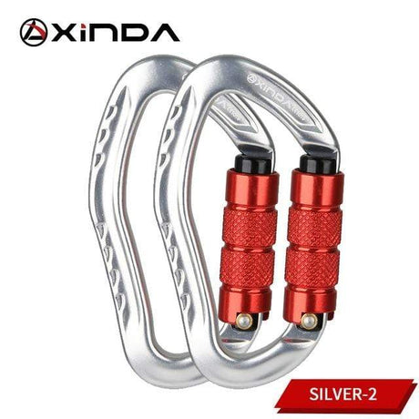 XINDA Professional Rock Climbing Carabiner 22KN 2023 army surplus BushLine Silver-2pcs