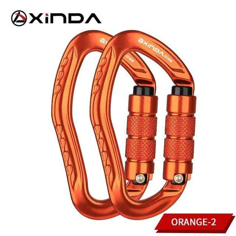 XINDA Professional Rock Climbing Carabiner 22KN 2023 army surplus BushLine Orange-2pcs