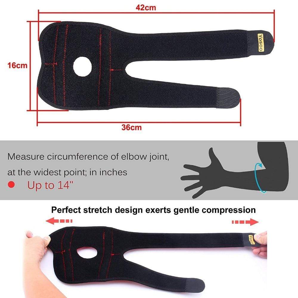 Adjustable elbow support wrap