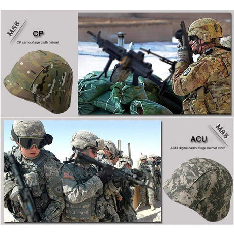 M88 High-Strength ABS Military Helmet + Cloth Cover army Surplus BushLine   