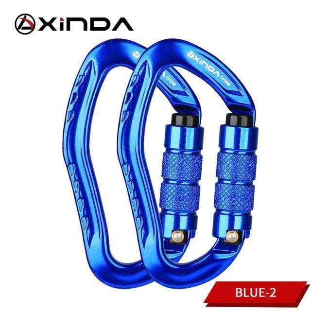 XINDA Professional Rock Climbing Carabiner 22KN 2023 army surplus BushLine Blue-2pcs  