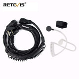 Throat Microphone Headset for 2 way Radio Helmet & Pack Accessories BushLine   