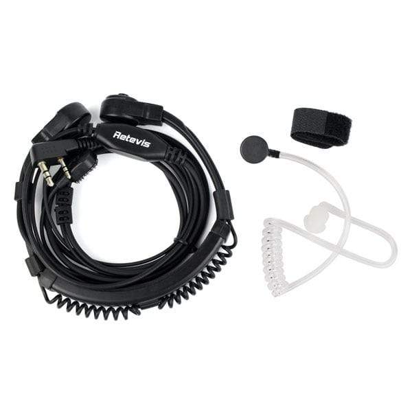 Throat Microphone Headset for 2 way Radio Helmet & Pack Accessories BushLine   