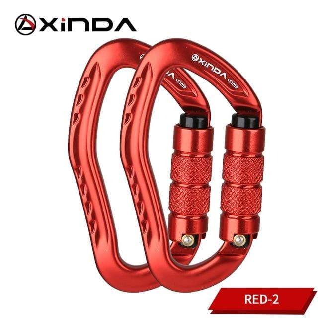 XINDA Professional Rock Climbing Carabiner 22KN 2023 army surplus BushLine Red-2pcs  