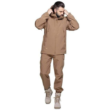 Camouflage Hooded Fleece + Pants Combo jackets BushLine Sand S 