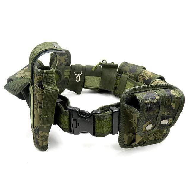 Equipment Belt 10 in 1 Molle army surplus BushLine Woodland Camo 140CM 