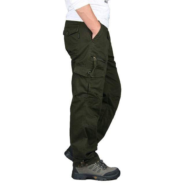 Tactical Work Casual Cargo Long Leg Pants Clothing BushLine Army green XL 