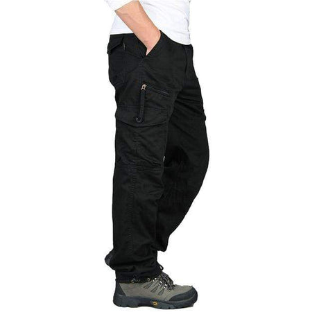 Tactical Work Casual Cargo Long Leg Pants Clothing BushLine Black XL 