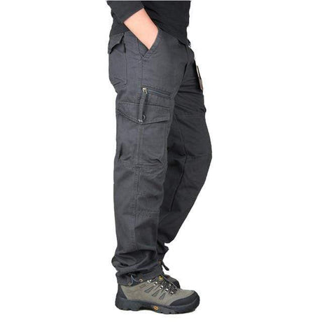 Tactical Work Casual Cargo Long Leg Pants Clothing BushLine Gray XL 