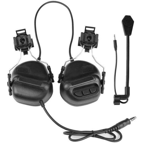 Tactical Helmet 2 way Radio Headset Helmet & Pack Accessories BushLine Black  