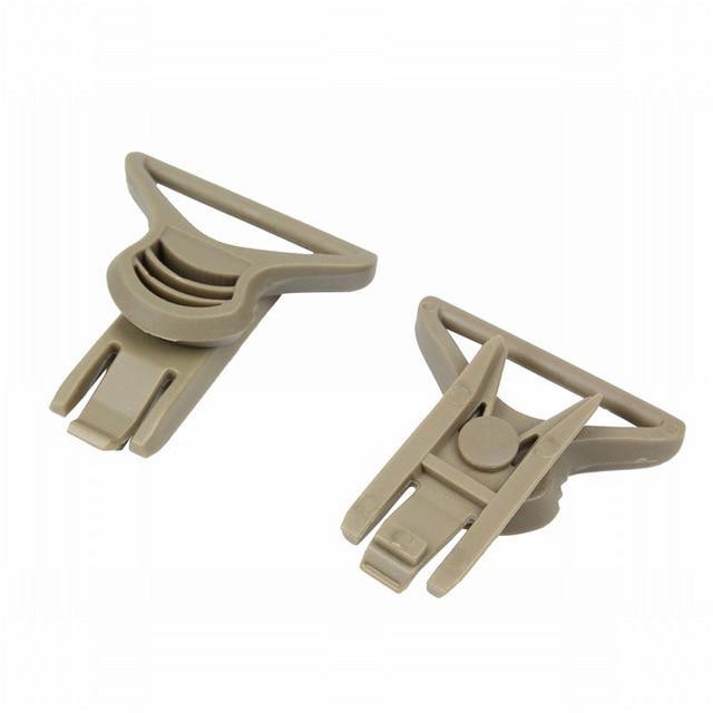 Military Helmet Goggle Swivel Clips Helmet & Pack Accessories BushLine khaki  