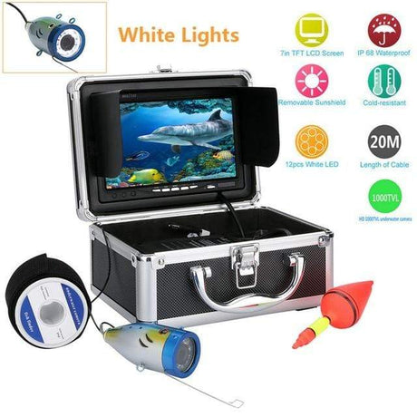 Underwater Fishing Video Camera HD 2023 marine BushLine White LED 20M Cable  
