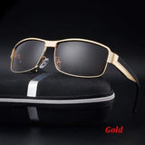 Pilot Polarized Sunglasses  + Case Optics BushLine Gold  