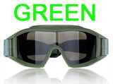 Tactical Goggle / Eye Protection with 3 Lens safety BushLine Army green  