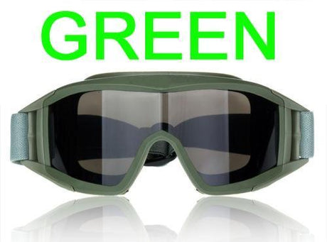Tactical Goggle / Eye Protection with 3 Lens 2023 safety BushLine Army green  