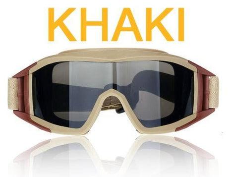 Tactical Goggle / Eye Protection with 3 Lens 2023 safety BushLine Dark Khaki  
