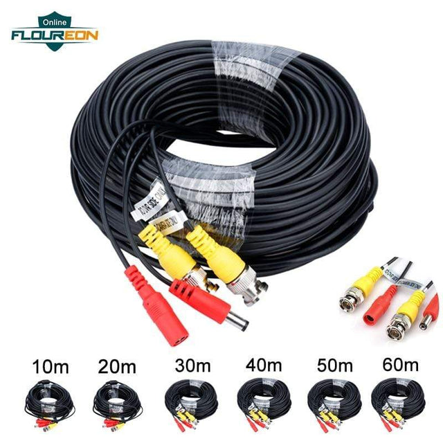 Universal 10m/20m/30m/40m/50m/60m CCTV Camera Cables 2023 Security & Safety BushLine   