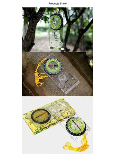 Navigation Map Protractor Compass survival BushLine   