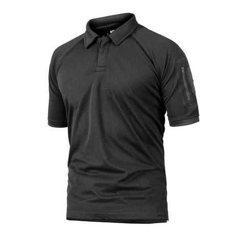 Camo Polo Shirt - Quick-drying, Breathable tacticle clothing BushLine BLACK S 