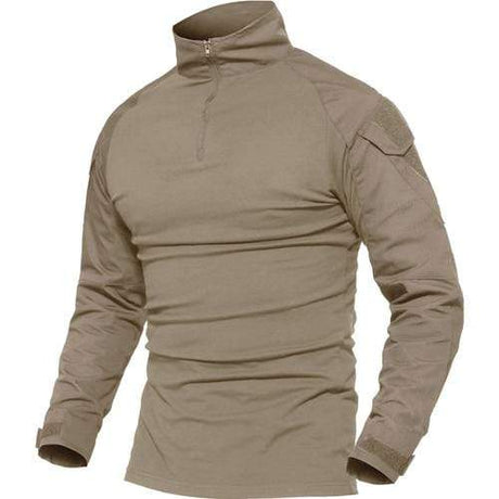 Multicam Military Men Long Sleeve Shirt tacticle clothing BushLine Khaki Asian Size S 