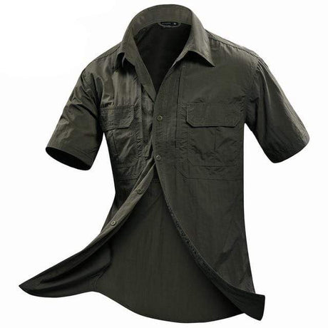 Short Sleeve Shirts,  Breathable Quick Dry tacticle clothing BushLine OD M 