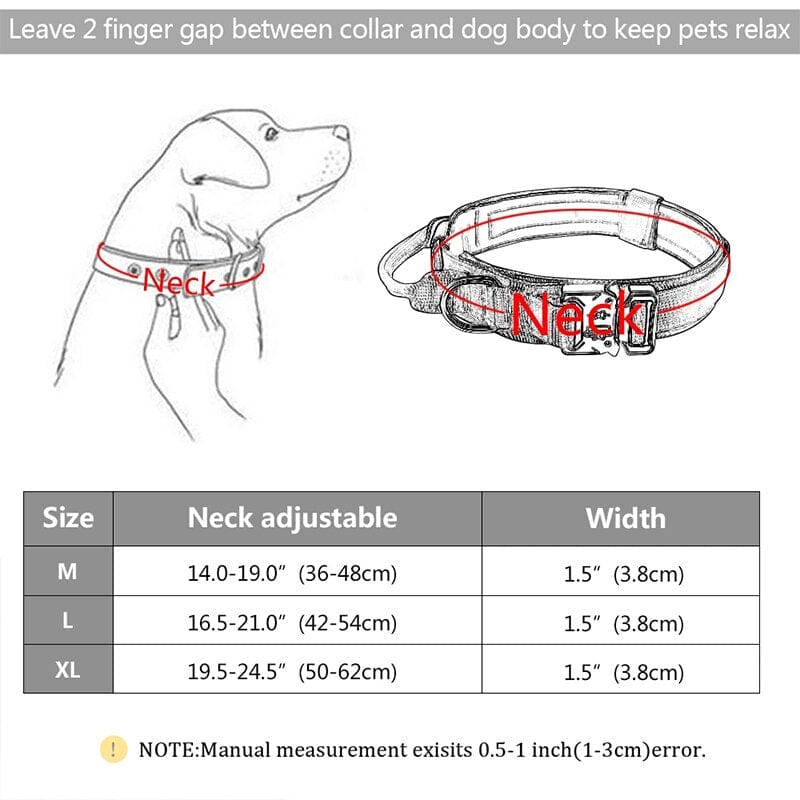 Adjustable Tactical Dog Collar Dog Stuff BushLine   