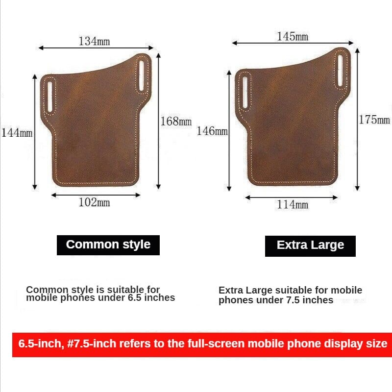 Belt Mounted Phone Holster Leather phone stuff BushLine   