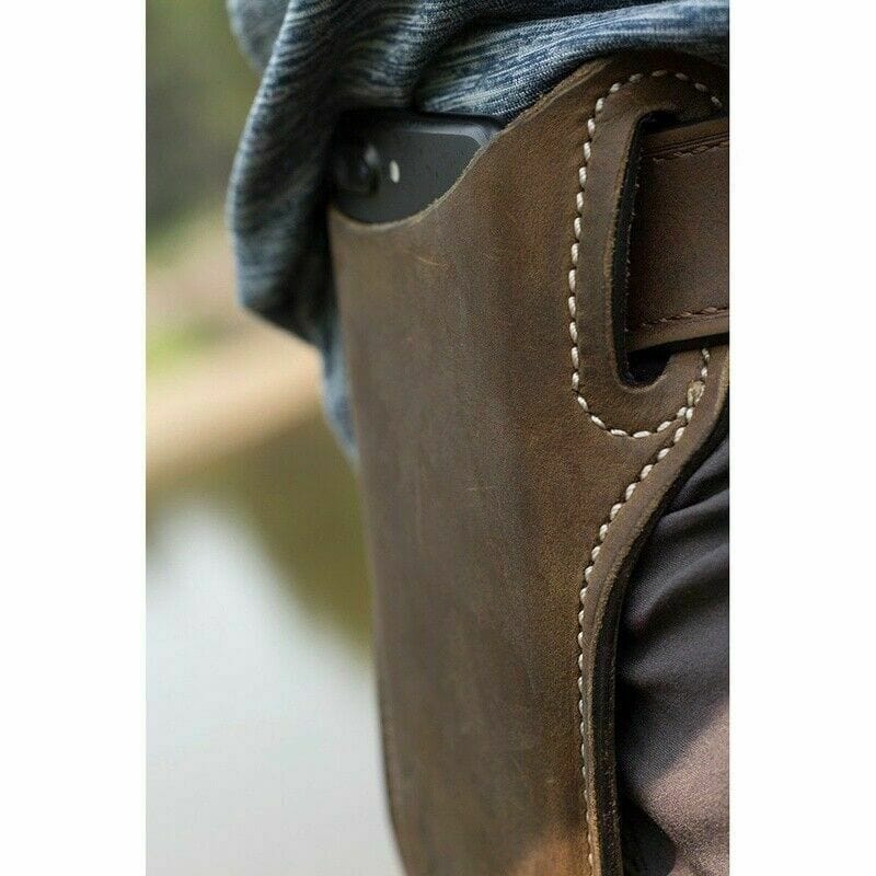 Belt Mounted Phone Holster Leather phone stuff BushLine   